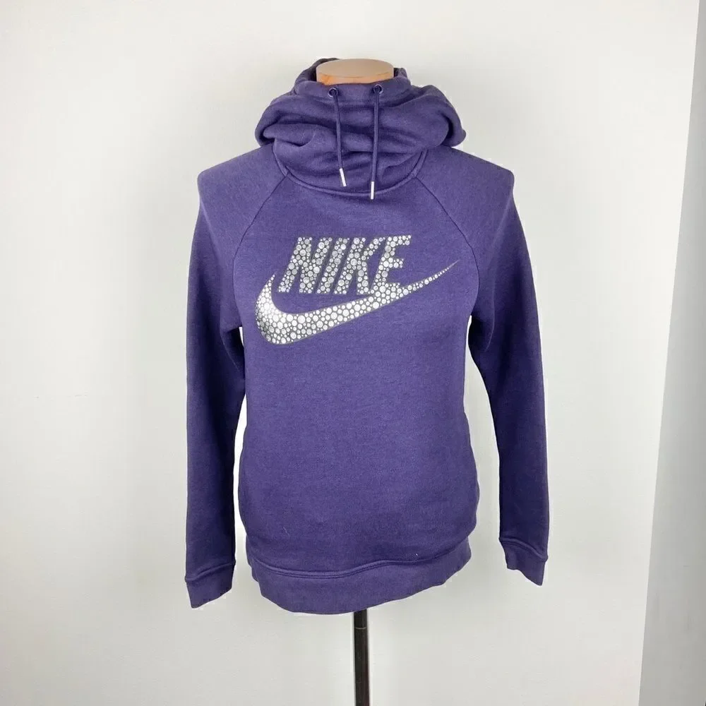 Nike Rally Funnel Neck Metallic Hoodie